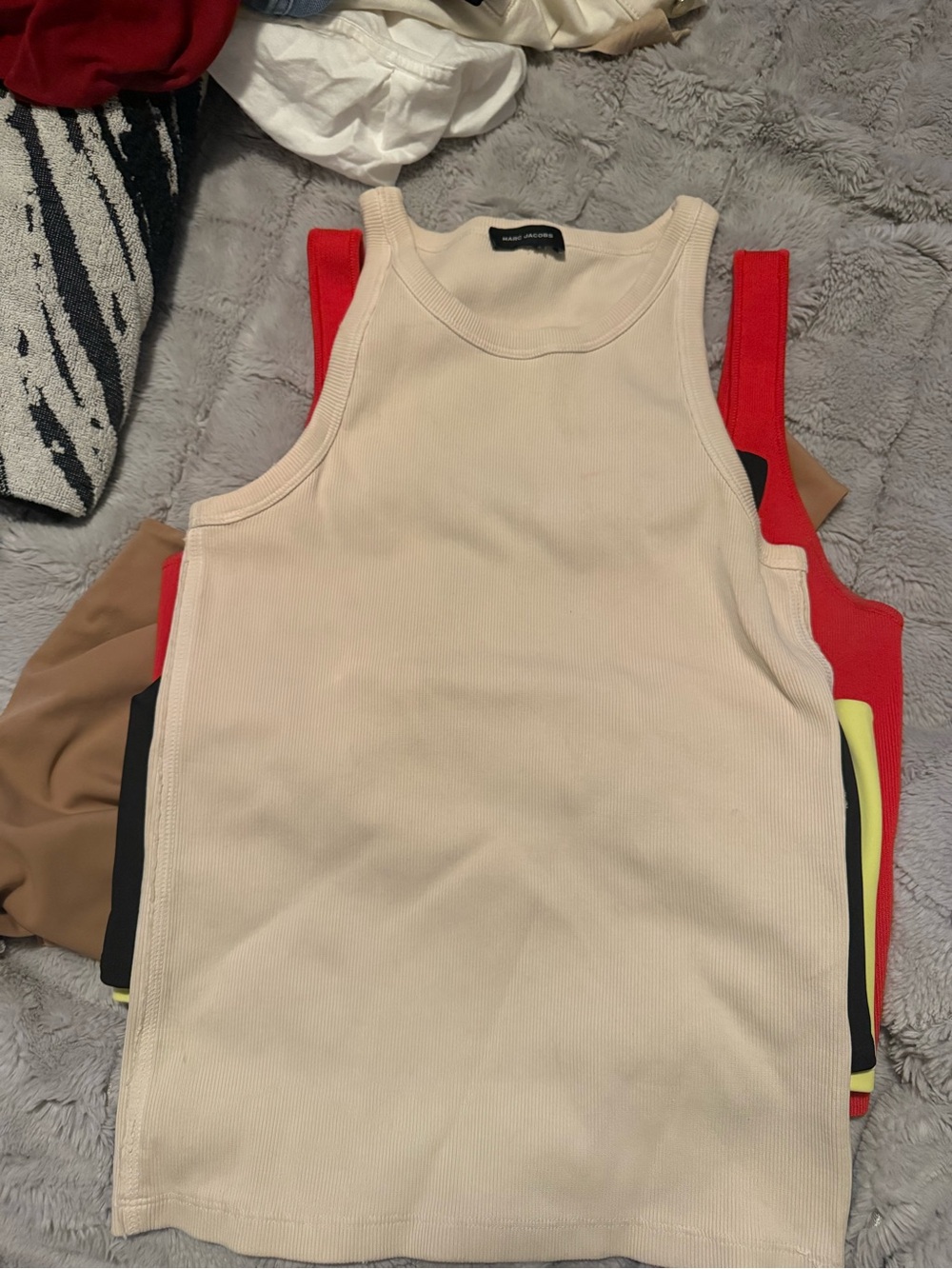 Marc Jacobs Cream Ribbed Top